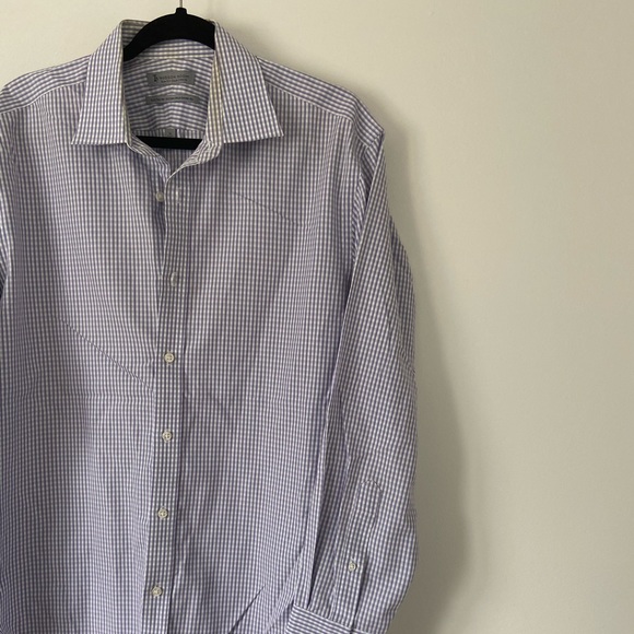 Men’s Purple and Blue Hudson Room Dress Shirt, Size L (16, 34) - Picture 1 of 4